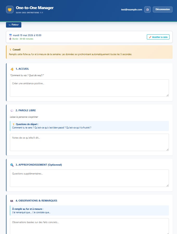 Cadre structuré d'un entretien